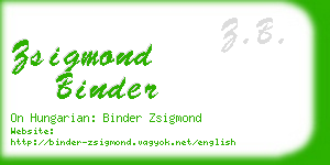 zsigmond binder business card